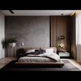 Trueliving Luxurious classy Light masterbed Laminated Finish & PU Finish 6Ft *6Ft *1Ft